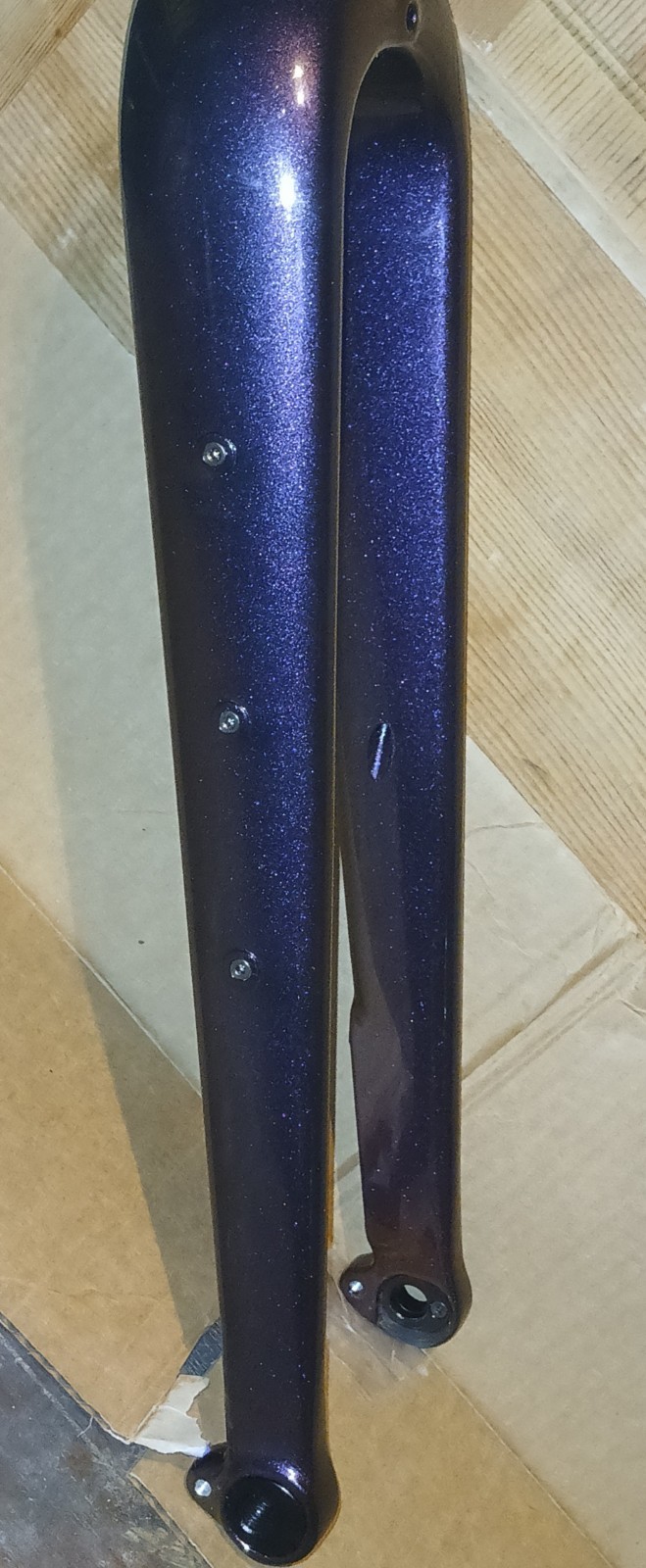 New Purple Carbon Gravel Disc Fork w/ Adjustable Rake. 50mm Or 55mm Flip Chip.