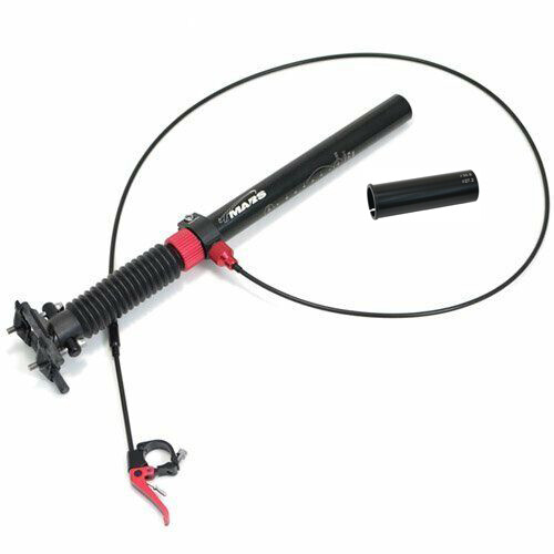 TMARS 419L Mechanical Drop Seatpost 400mm w/ Remote, 27.2/30.9/31.6mm, Black