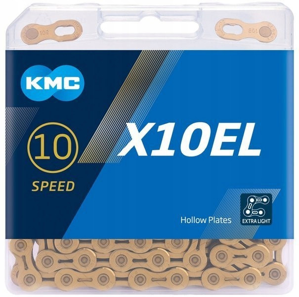 KMC X10EL Ti-N Gold 10 Speed Chain 114 Links Super Light Shimano SRAM Campagnolo
