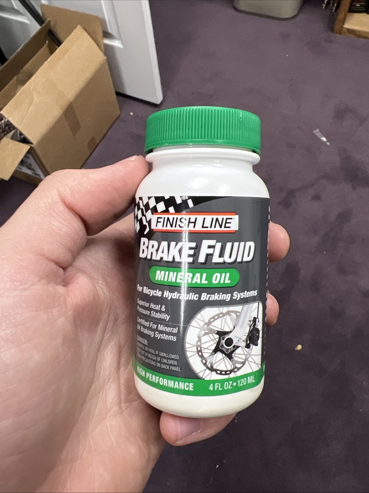 Finish Line Mineral Oil Brake Fluid, 4oz