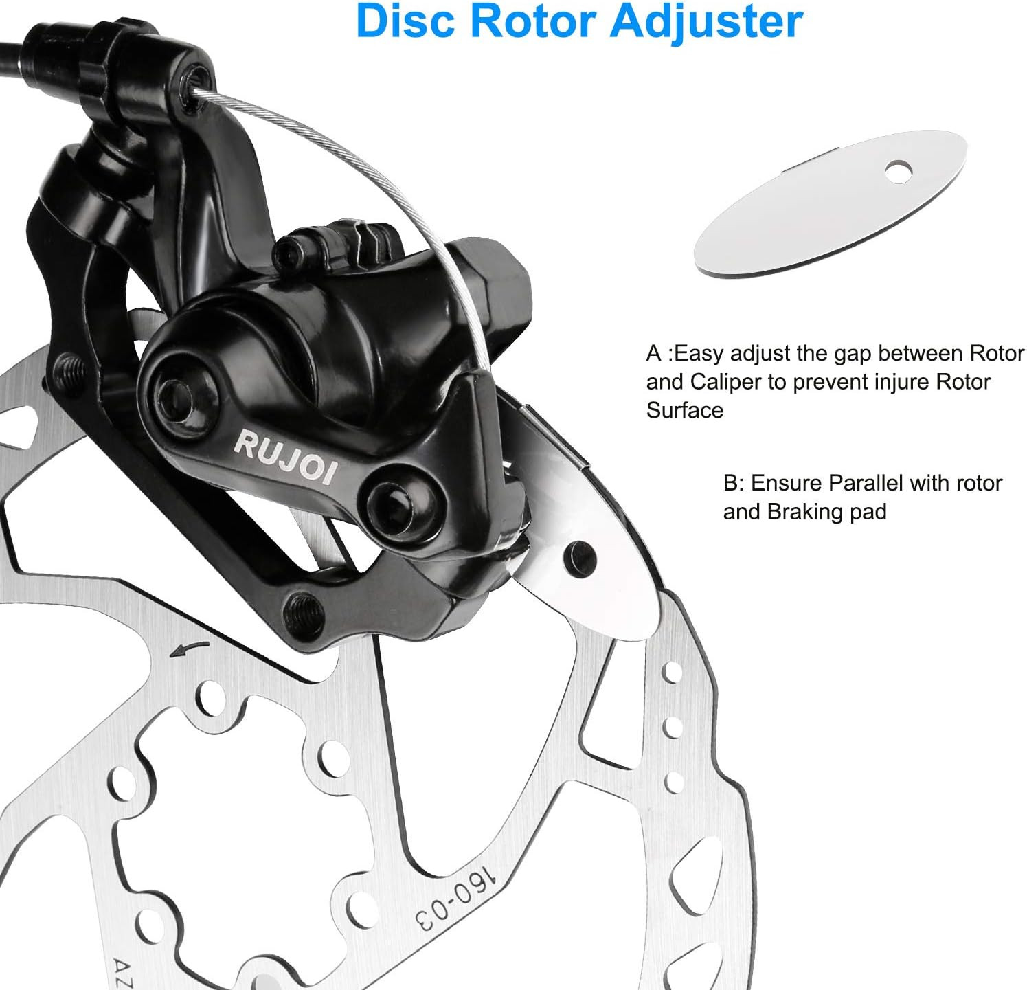 Bike Disc Brake Kit, Aluminum Front and Rear Caliper, Full Aluminum Alloy Bicycl