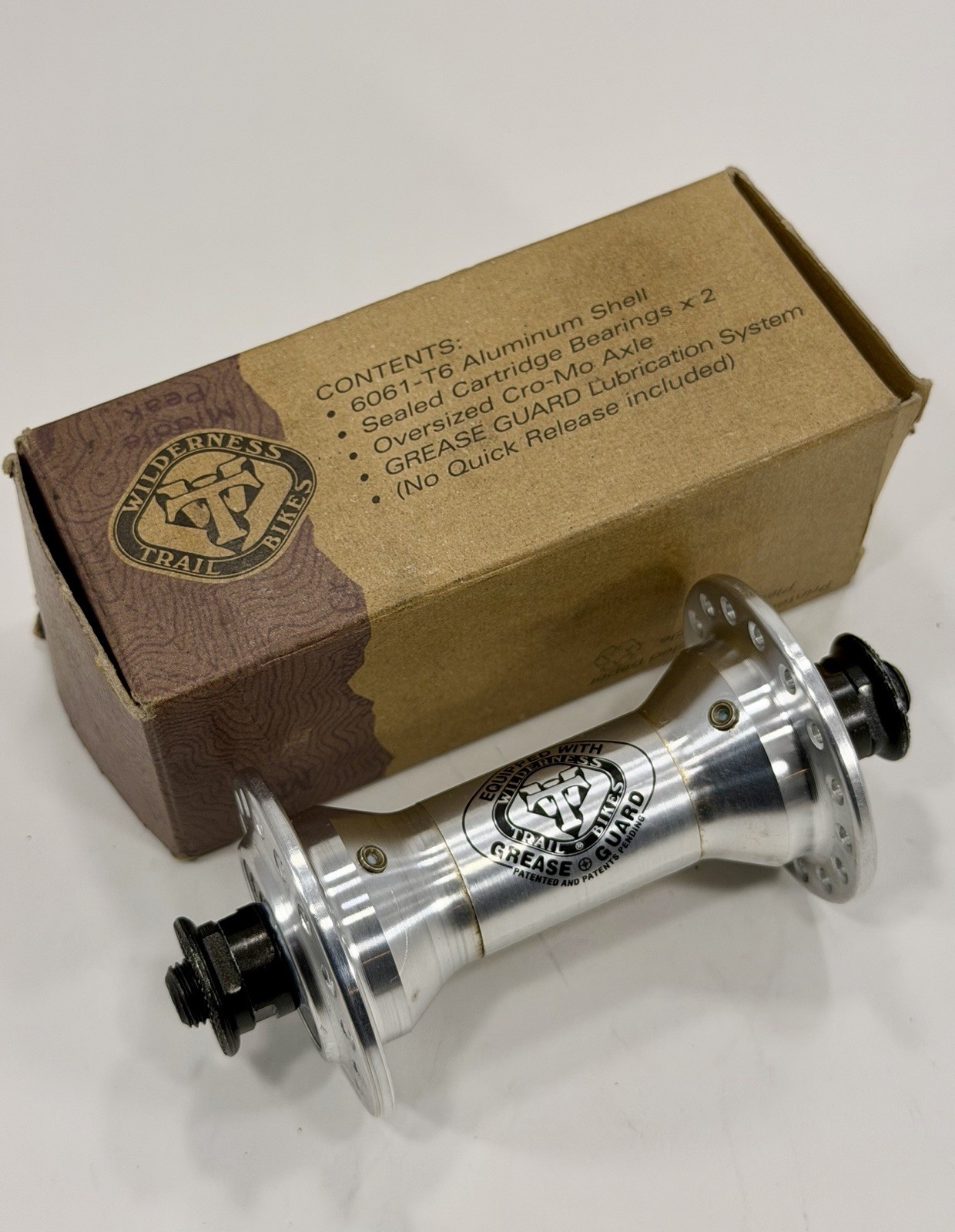NOS WTB Momentum Grease Guard Front QR 9×100 32H Hub Silver Sealed Cartridge