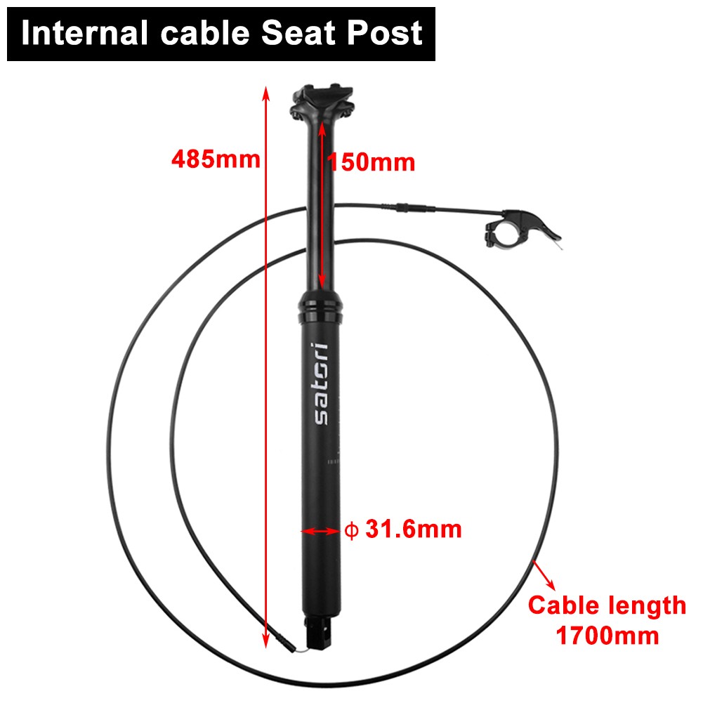 Fit Satori Sorata Pro MTB Bike Dropper Seat Post Internal External Cable Routing