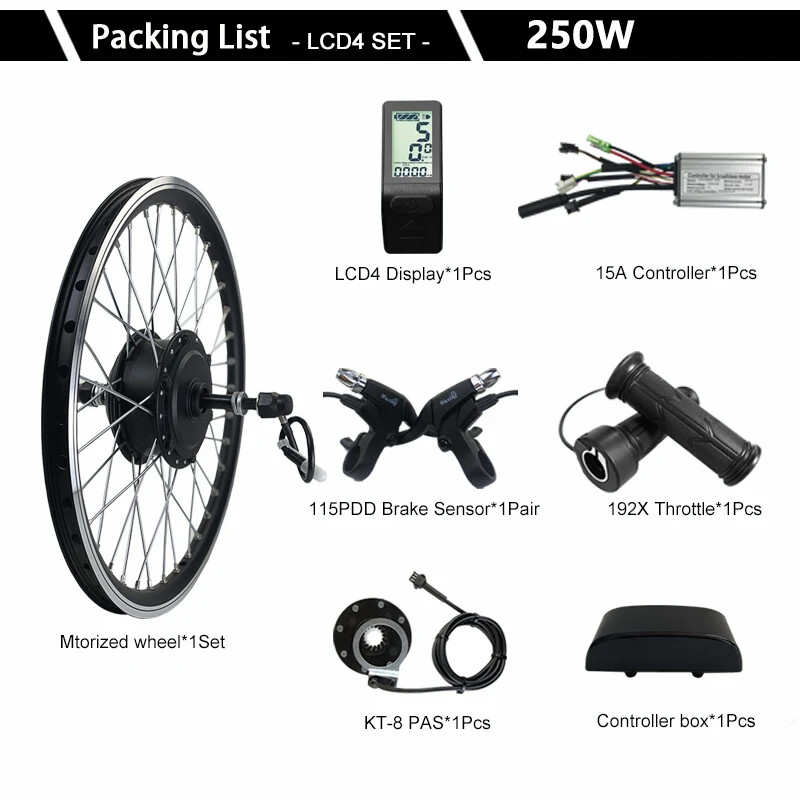 36V 48V 250W Electric Bicycle Brushless Gear Rear Wheel Hub Motor 16-29inch 700C