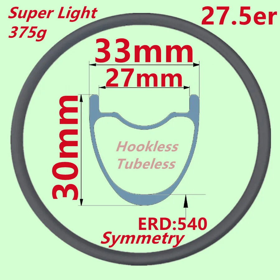 XC MTB Carbon Fiber Rims Custom 20 25 30mm Depth Disc Brake Bike Wheel 28H