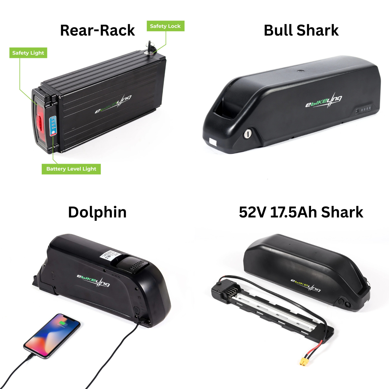 eBikeling Waterproof 48V 1200W Direct Drive Motor Electric Ebike Conversion Kit