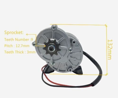 MY1016Z3 Electric Tricycle Brush DC Motor 36V 350W 3200RPM T