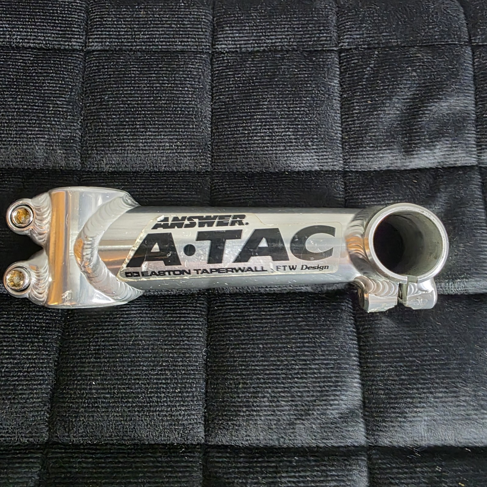 Vintage Answer A-TAC Easton Taperwall Stem 135mm 1-1/4” 0° Zero Rise Silver MTB