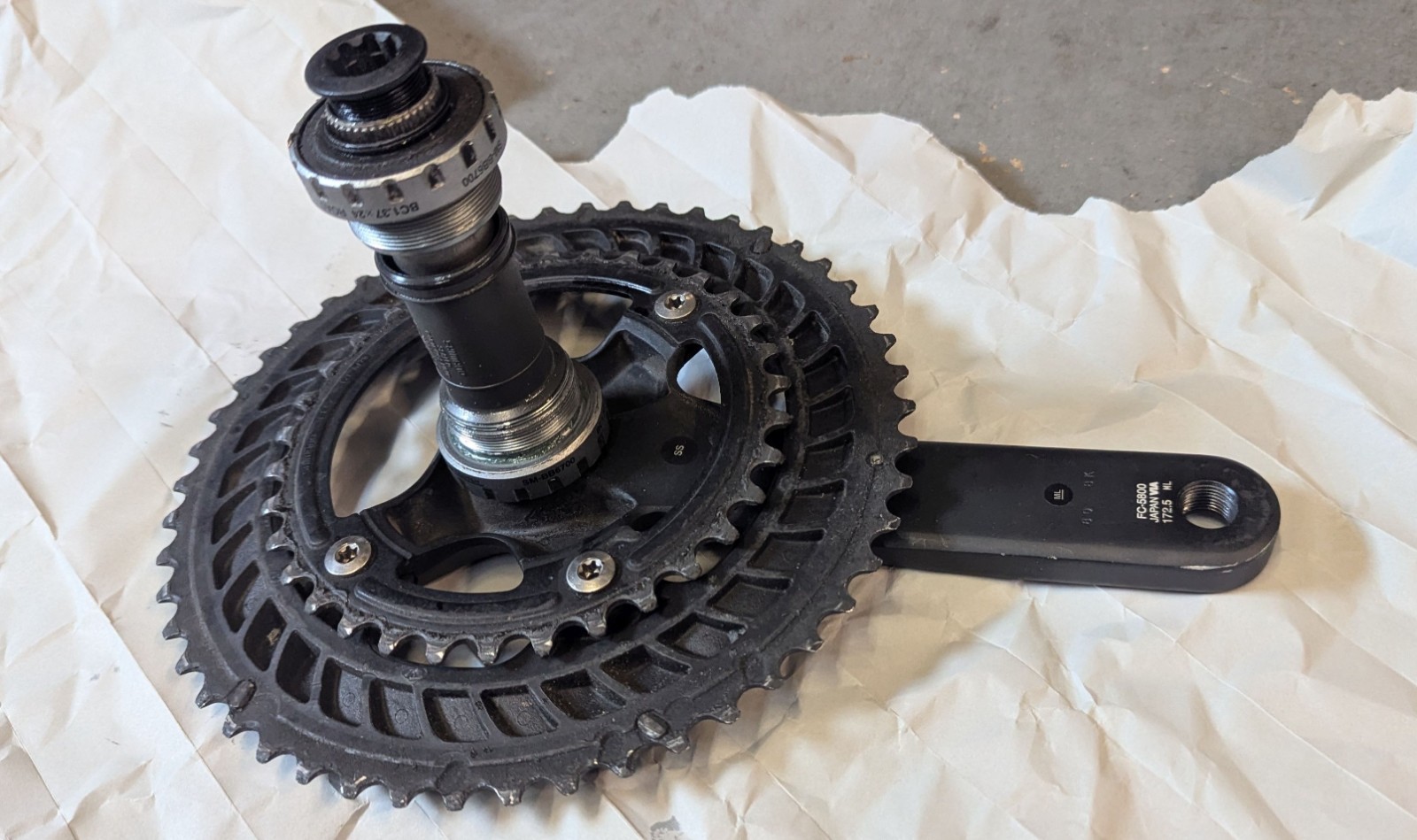 Shimano 105 5800 11 Speed Groupset Black, 50.34t, 172.5mm, 11-34t, Good Used