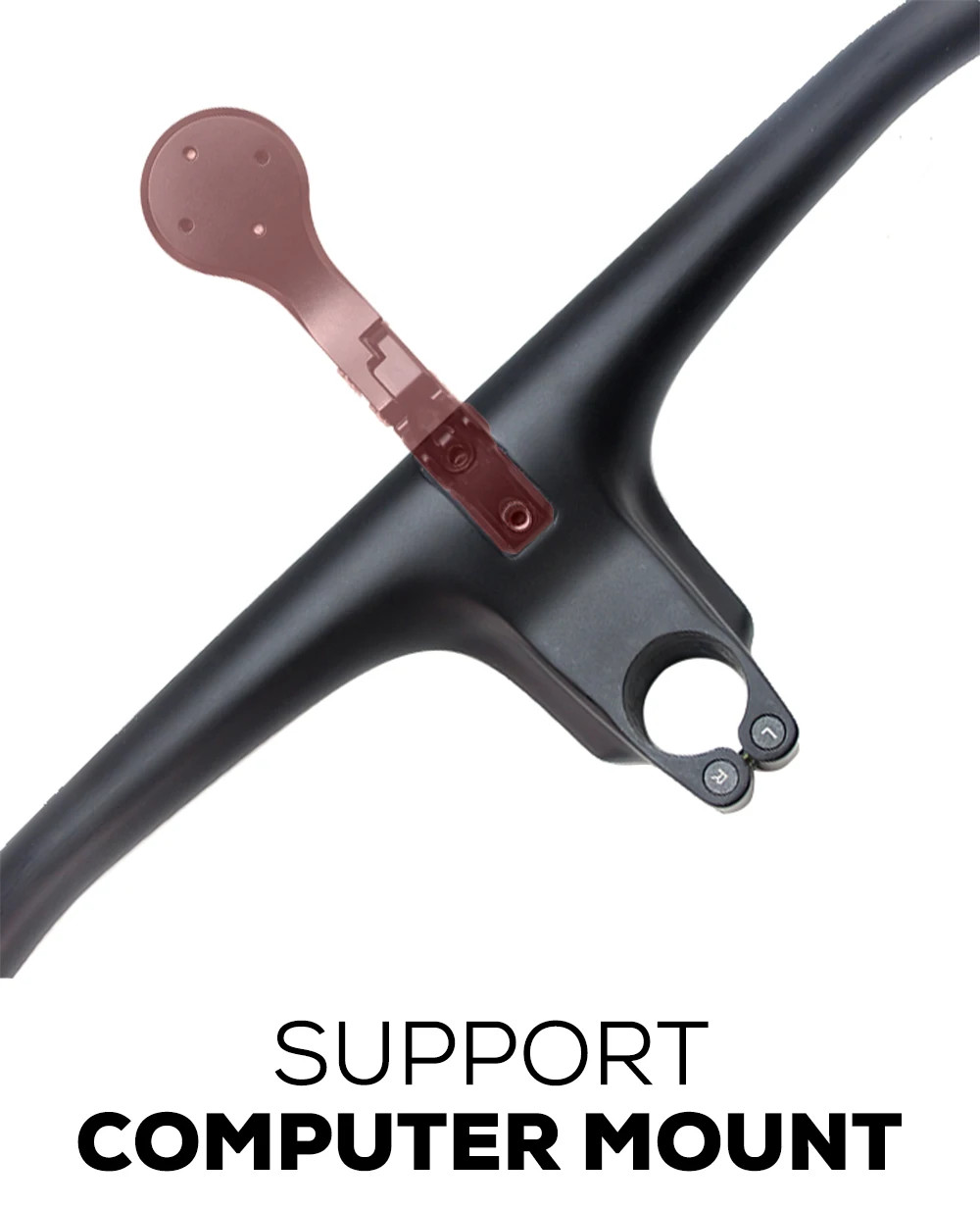 Full Carbon 740MM -40° Integrated MTB Bicycle Handlebar 70-100mm Matte Riser Bar