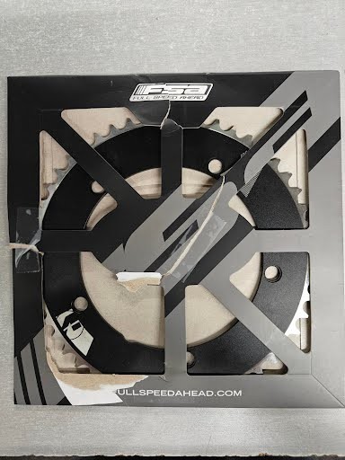 Vision Track Chainring – 50t, 144BCD, 5-Bolt, Black *OPEN BOX*