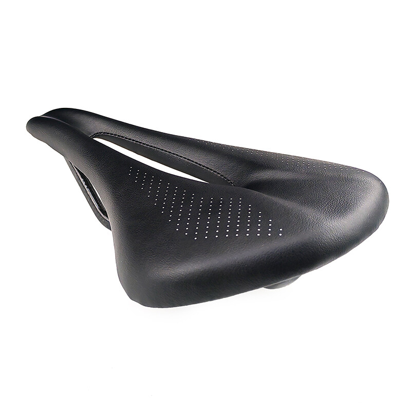 Carbon Fiber Saddle Oval Rail 7*9 Comfort Soft Leather Bike Seat 245*155mm 135g