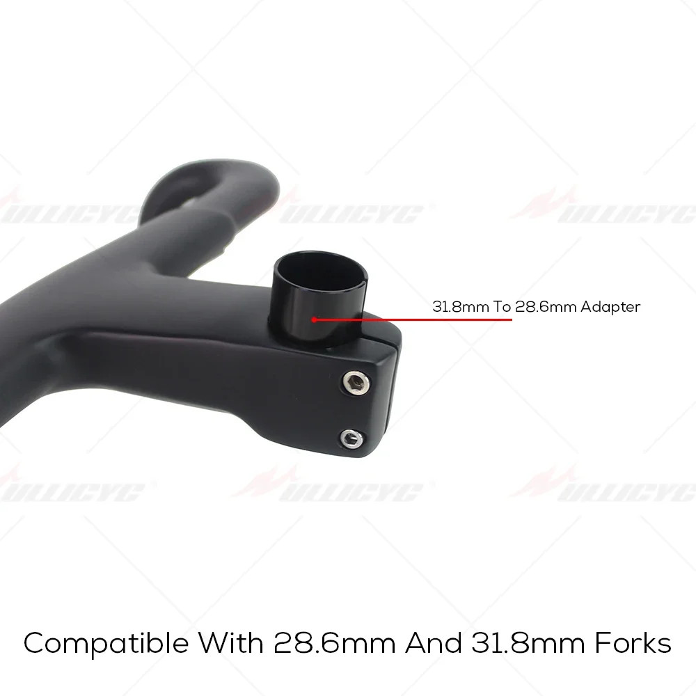 -11° Carbon Fiber Integrated Road Bike Handlebar Width 390/400/420/430mm