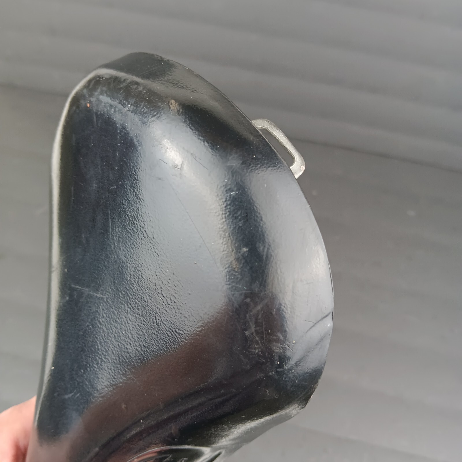 Vintage Centaur Italy Spring Bicycle Seat 10.25″×5.75″ Inches Black Vinyl Rubber