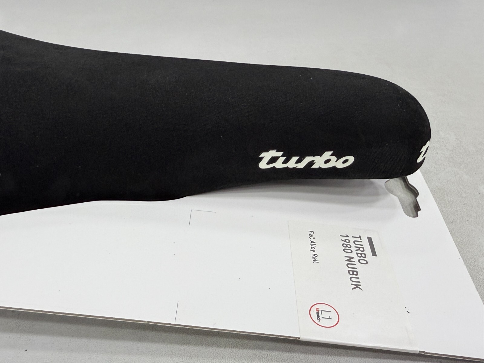 Selle Italia Turbo 1980 Nubuk Leather FeC Alloy Rail Saddle (Black) 146 x 275mm