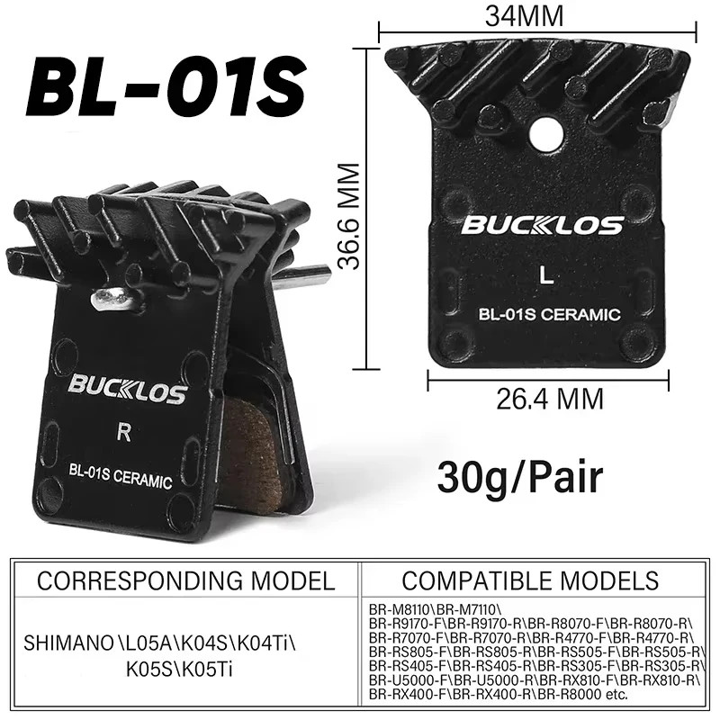 Ceramic Bike Disc Brake Pads for Shimano L05A K04S K05S MTB Road Bicycle