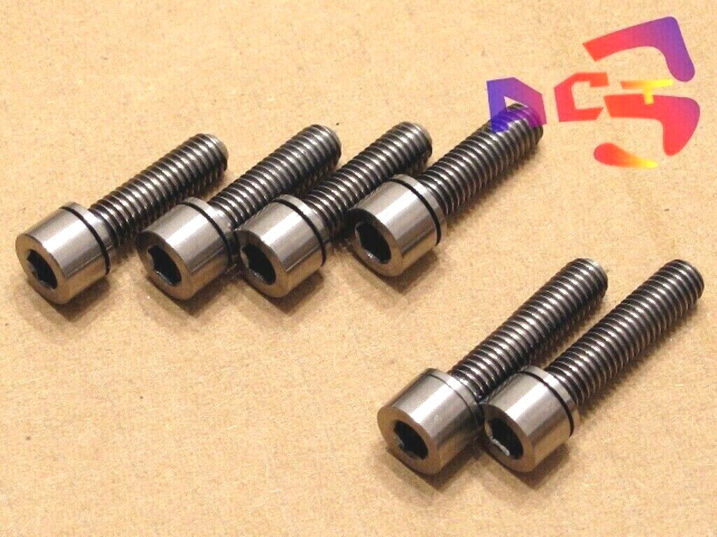 (M5 x 22mm 2, M5 x 18mm 4) Titanium / Ti Bolt w/ Washer fit Bontrager Stem 14g