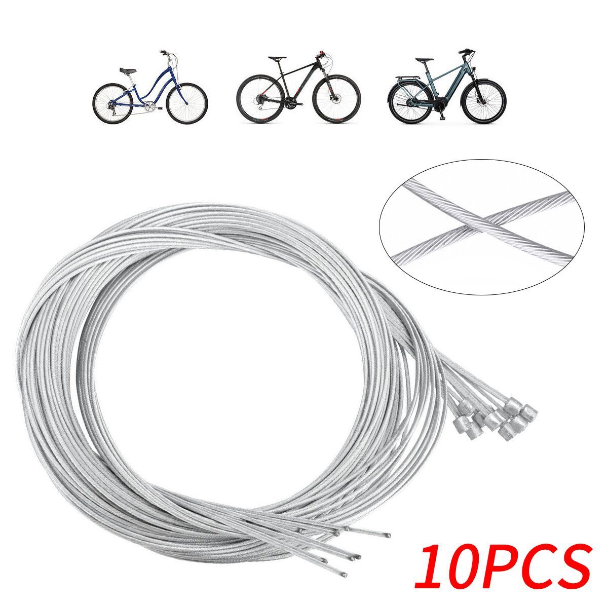10 Bicycle Shift Cable Shifter Derailleur Gear Stainless Steel Inner Cable Wire