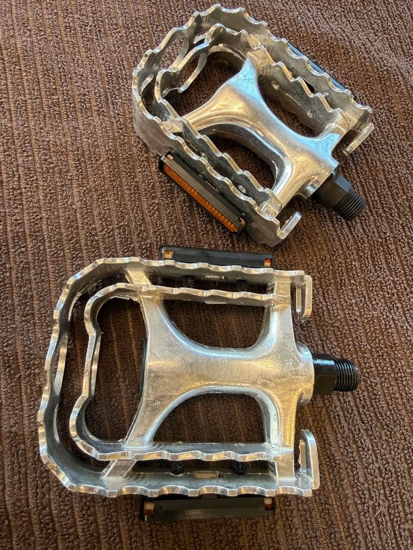 CRUPI Flat Pedal Silver Kuruppi Style New Unused Reflector Removable