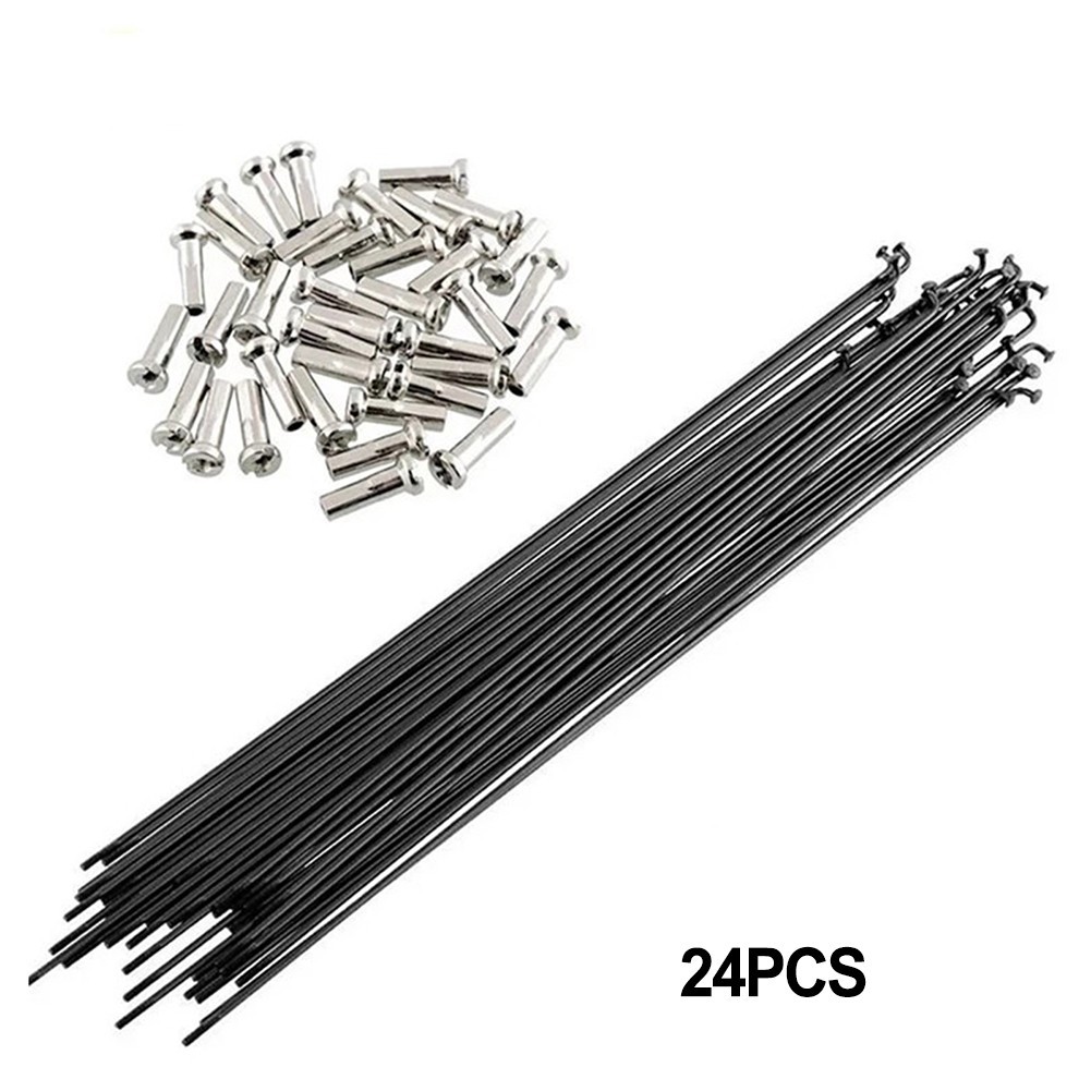 Replacement Steel Spokes and Nipples For 275MM for For 27 5 Bikes (24 Pcs)