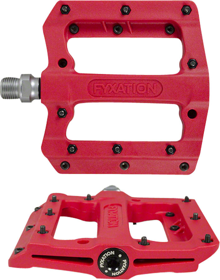 Fyxation Mesa MP Pedals – Platform, Composite/Plastic, 9/16″, Red
