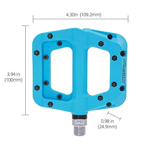 MTB Pedals Mountain Bike Pedals 3 Bearing Non-Slip Lightweight Blue 3 bearing