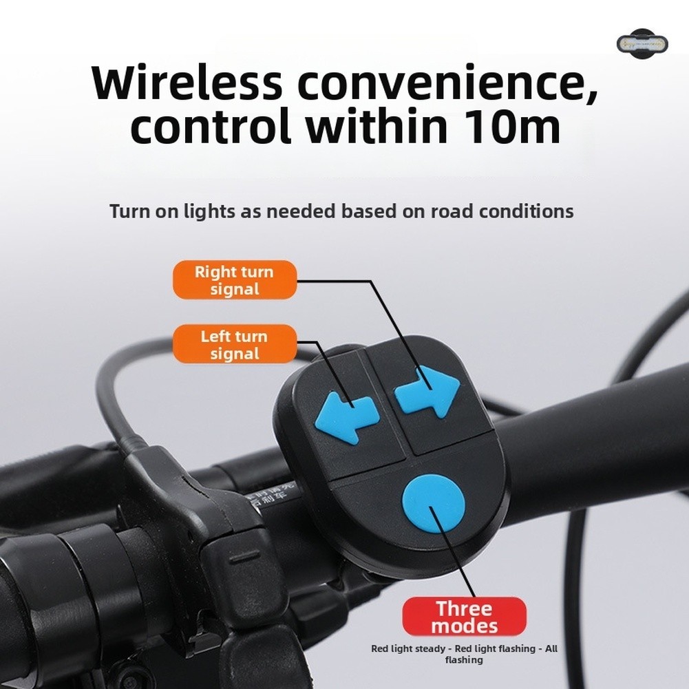 Wireless Remote Turn Signal Light with for Type C Fast Charging and Multiple