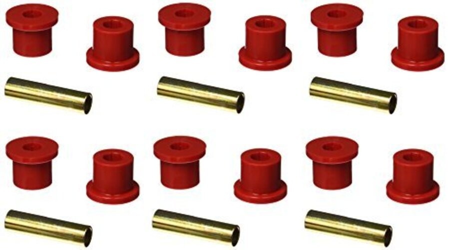 67-87 GM Rear Spring & Shackle Bushings (w/ 1.5in Bushings) – Red