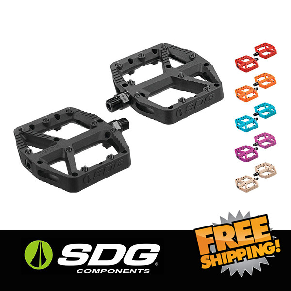 SDG Comp Pedals – Composite Bicycle Bike Platform Pedals 9/16″ – 5 Colors