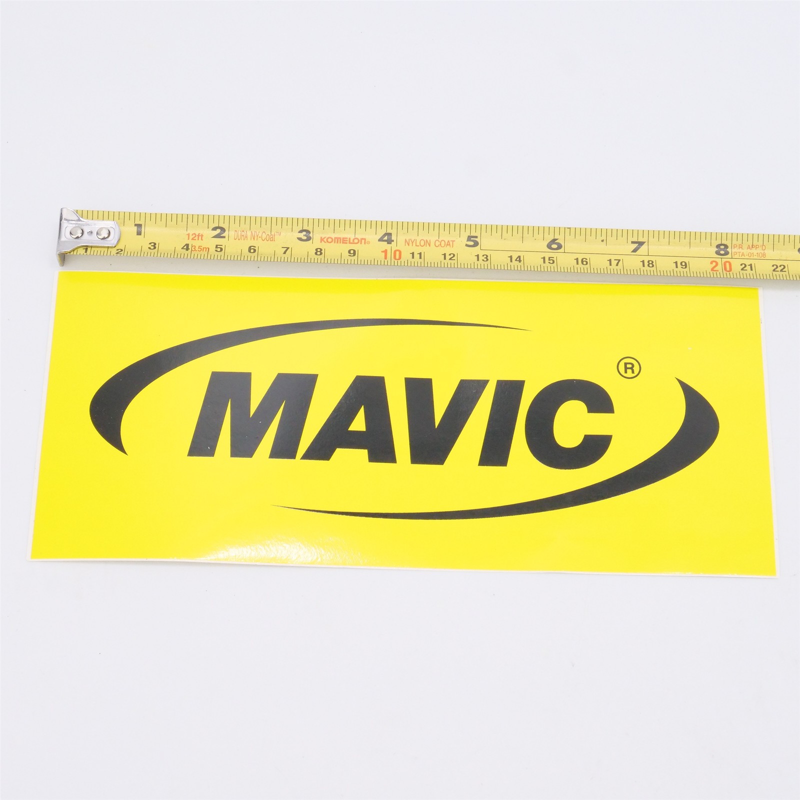 NOS Genuine Mavic Sticker Decal Yellow 8.5″x3.75″