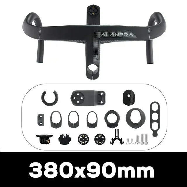 Carbon Road Bicycle Integrated Drop Bar Internal Wiring with Comput Holder