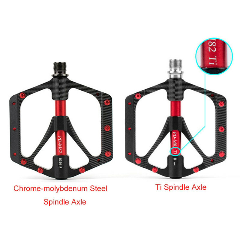 PROMEND MTB Road Bike Titanium Pedals Ultralight 9/16inch 3 Palin Bicycle Pedals