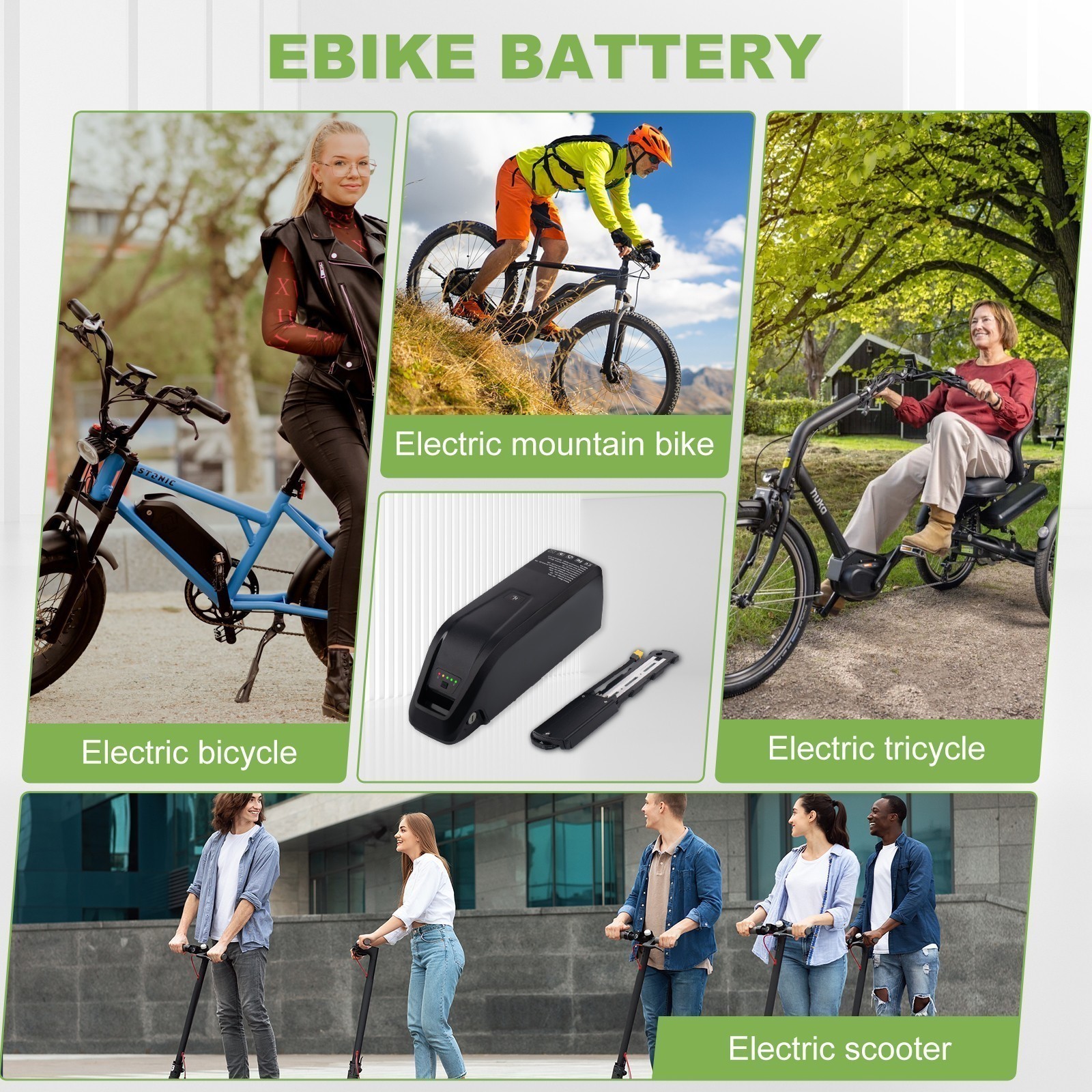 Electric Bicycle 48V 15Ah Hailong Lithium Ebike Battery F o 0-1000W 4Pin/5Pin.