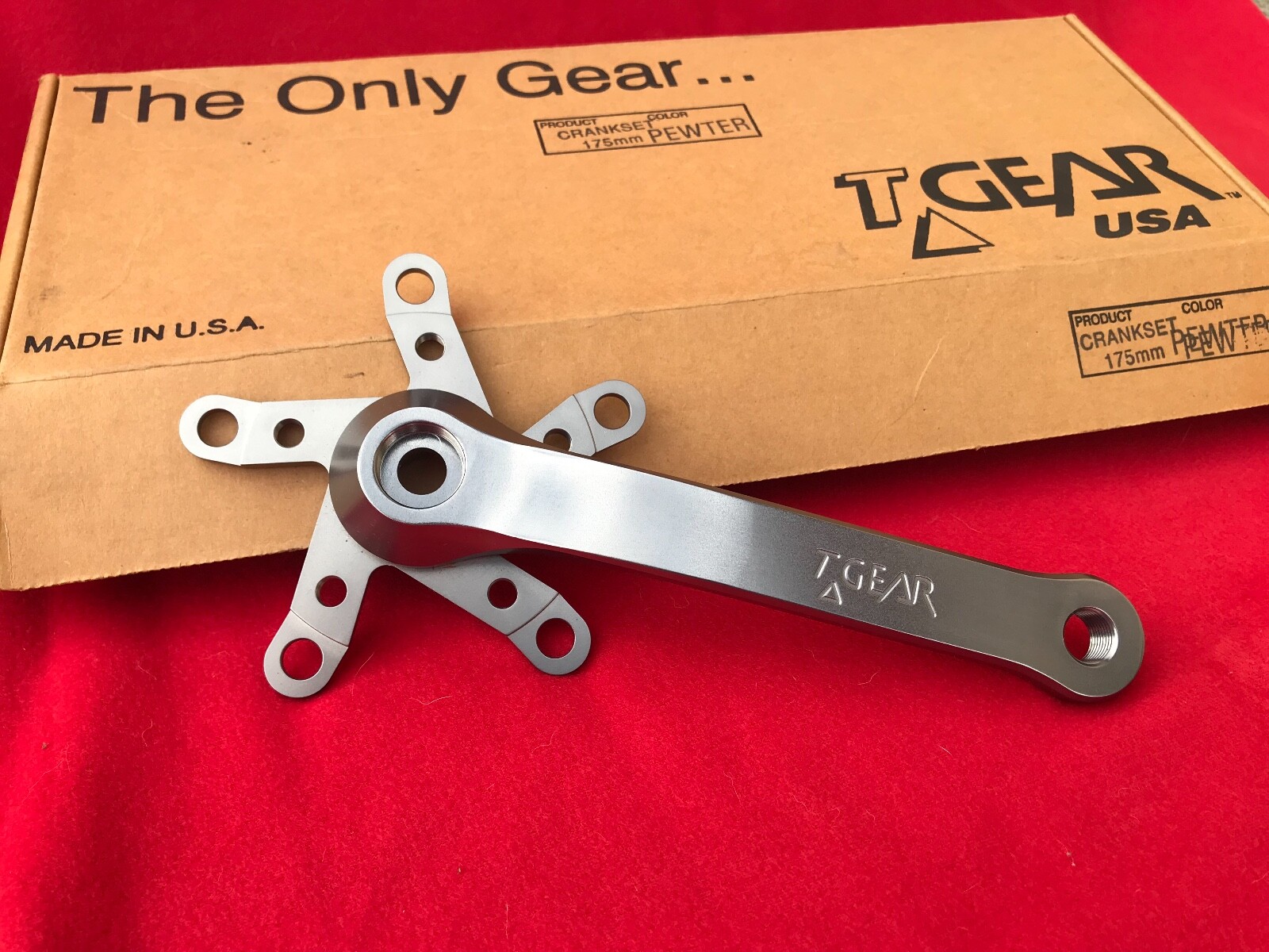 NOS TGEAR Cult T-GEAR crank arm crank vintage old school MTB PEWTER 175 1xright