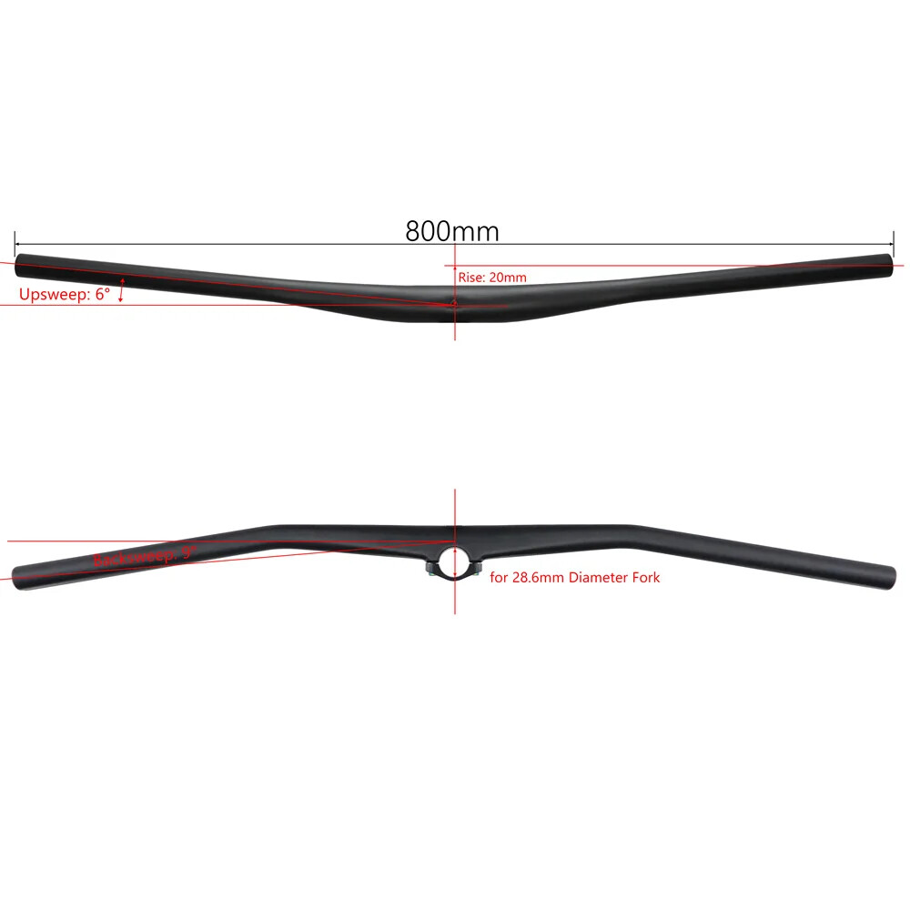 Mtb bike Carbon Handlebars 28.6mm Integrated Handlebar For Mountain Bike Parts