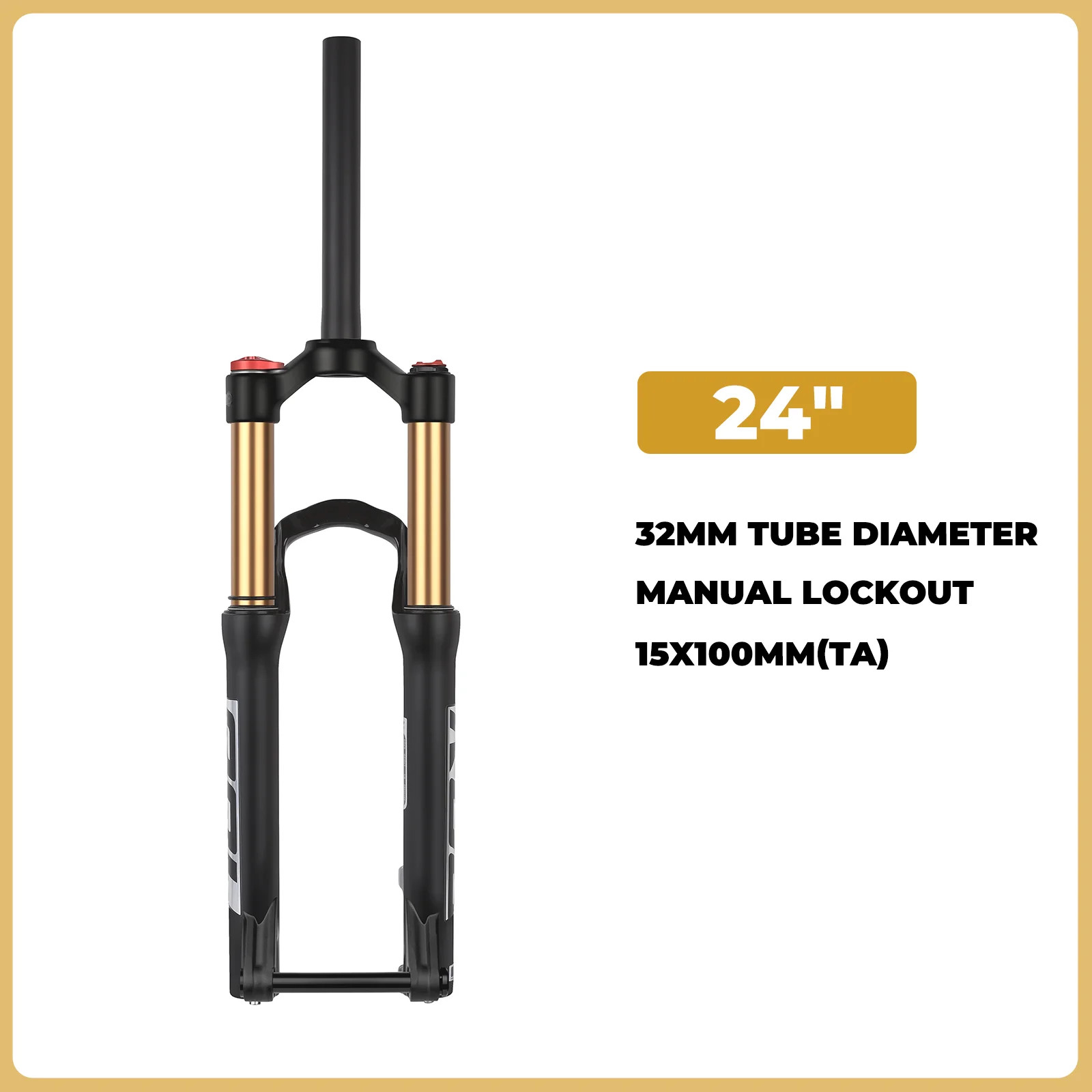 MTB Suspension Fork 20/24Inch Manual/Remote Lockout Air Oil Fork 100mm Travel