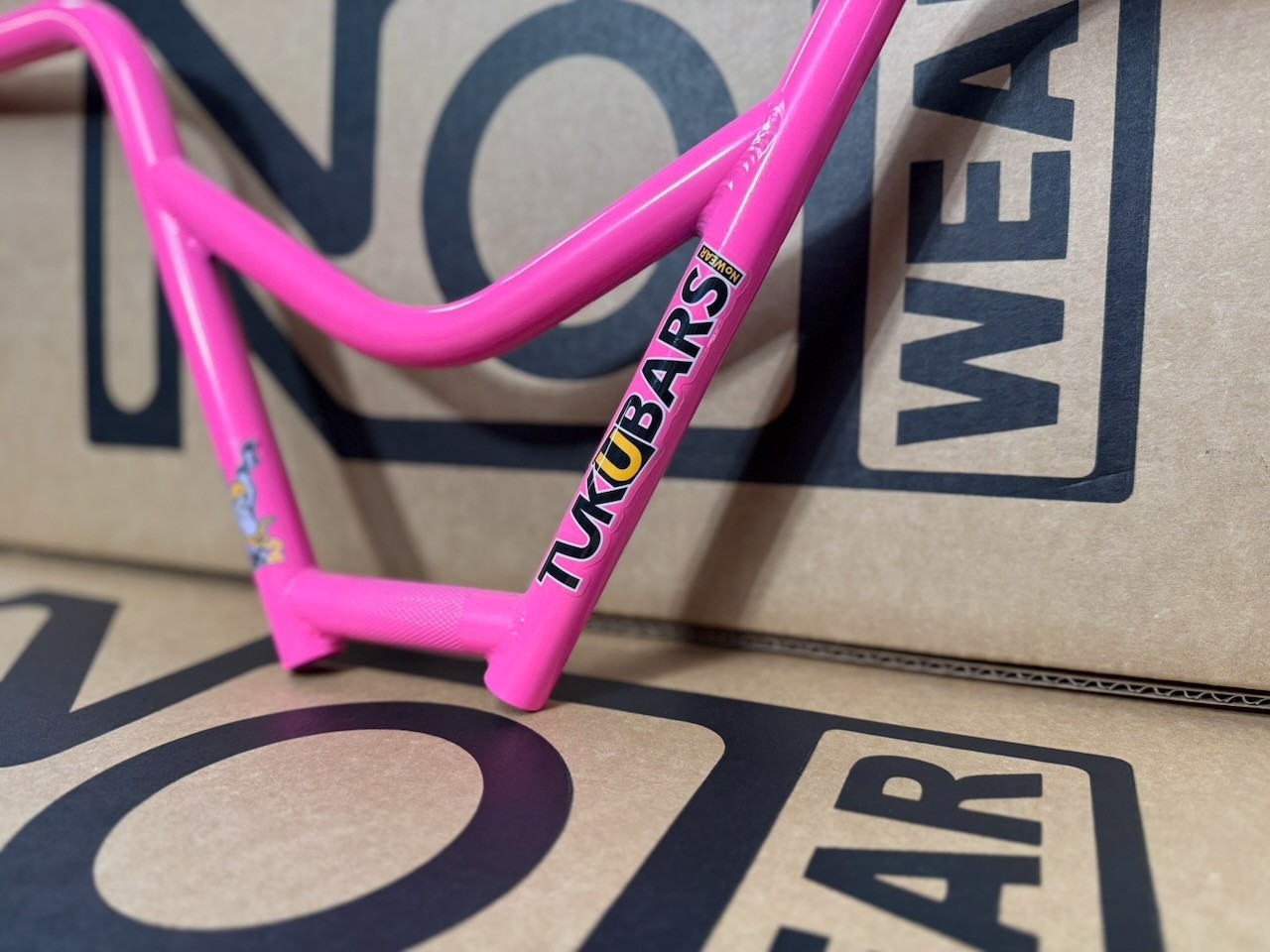 NEW Nowear BMX Tuk2 Tukubars 10″ Made in USA 4 PC handlebars bars Pink