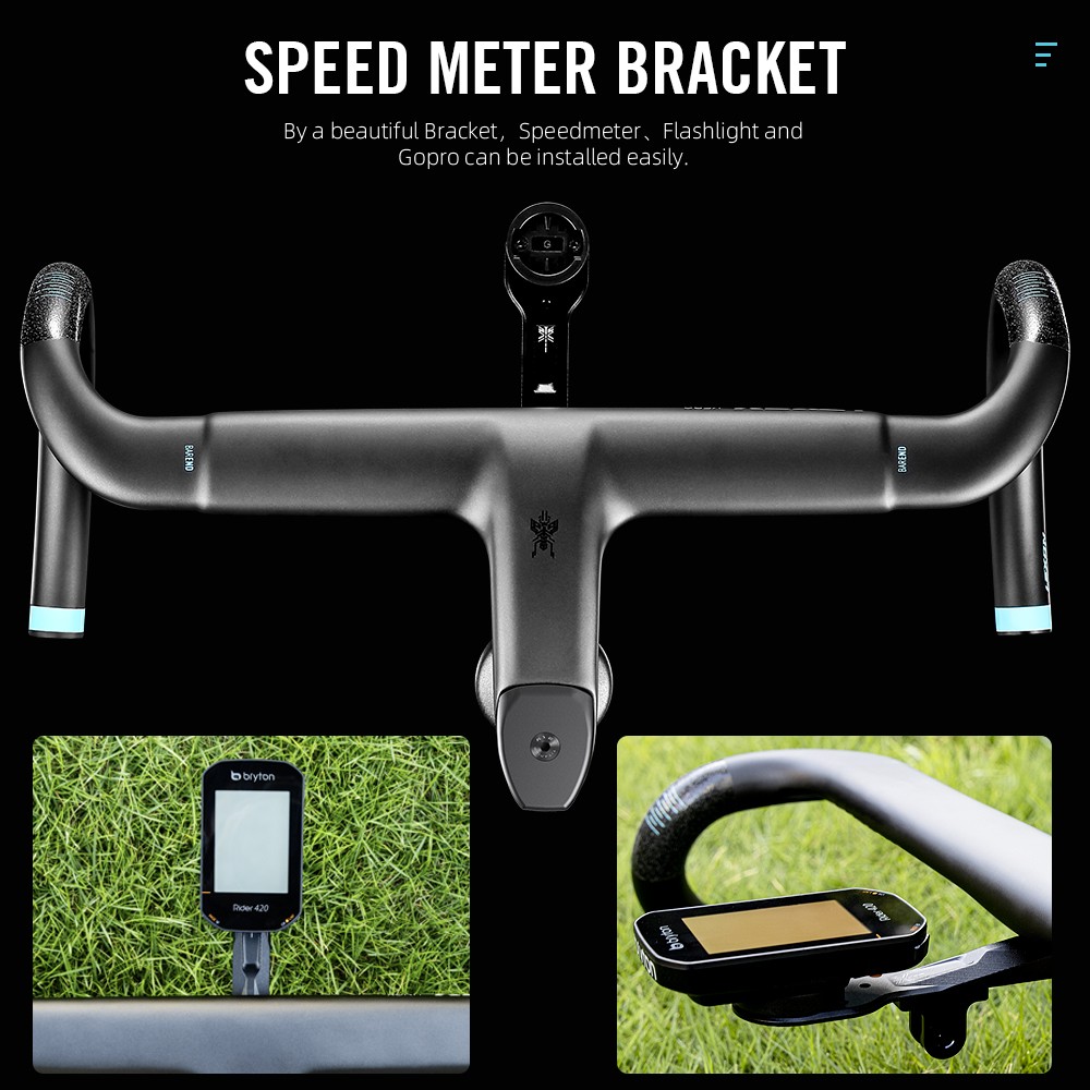 T1000 Integrated Carbon UD Road Bike Handlebar with Full Inner Cable Racing Handlebars