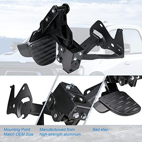 Rear Bed Step Retractable Bumper Step Replacement for Dodge Ram 1500 DT