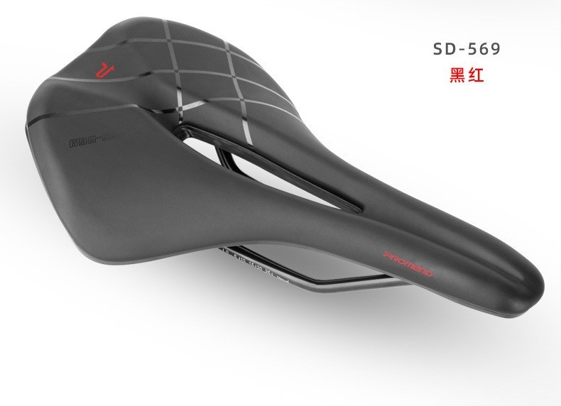 PROMEND SD-569 Cutaway Bicycle Saddle Seat Synthetic/Steel Black/Red