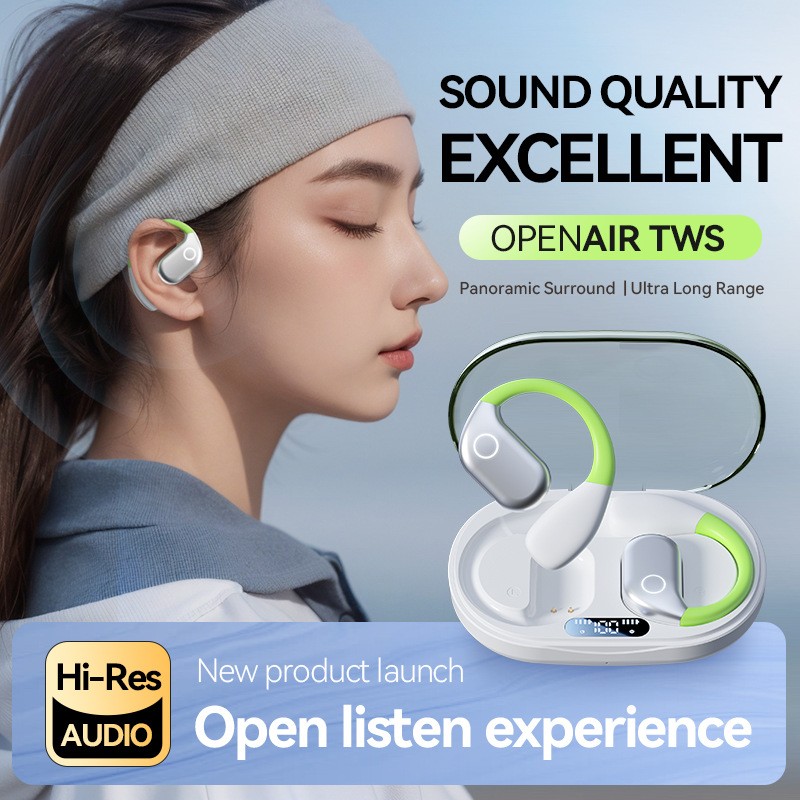 Bluetooth AI Translation Earphones, Language Translator Earbuds Open Ear 2024