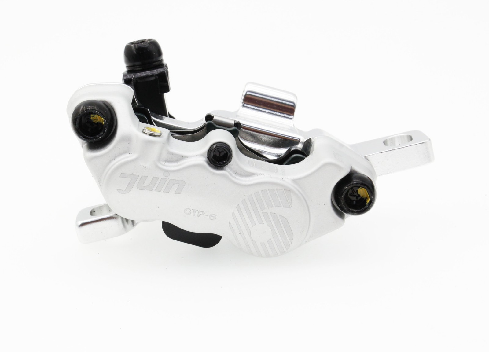 Juin Tech GTP6 Silver 6-Piston Post Mount Cycle Hydraulic Disc Brake MTB ebike