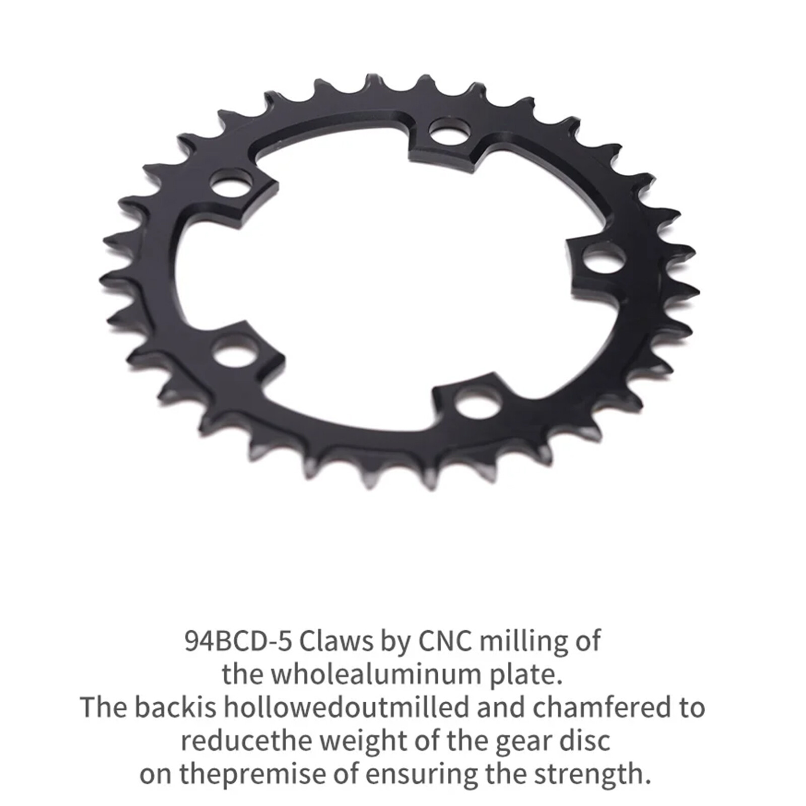 PASS QUEST 94 BCD 5Arm Bicycle Chain wheel ROUND Narrow Wide Chainring 32-36Tape
