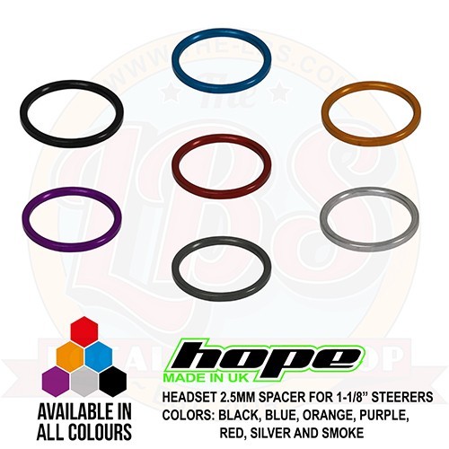 Hope Space Doctor 2.5mm Spacer For 1-1/8″ Steerer – All Colors – Brand New