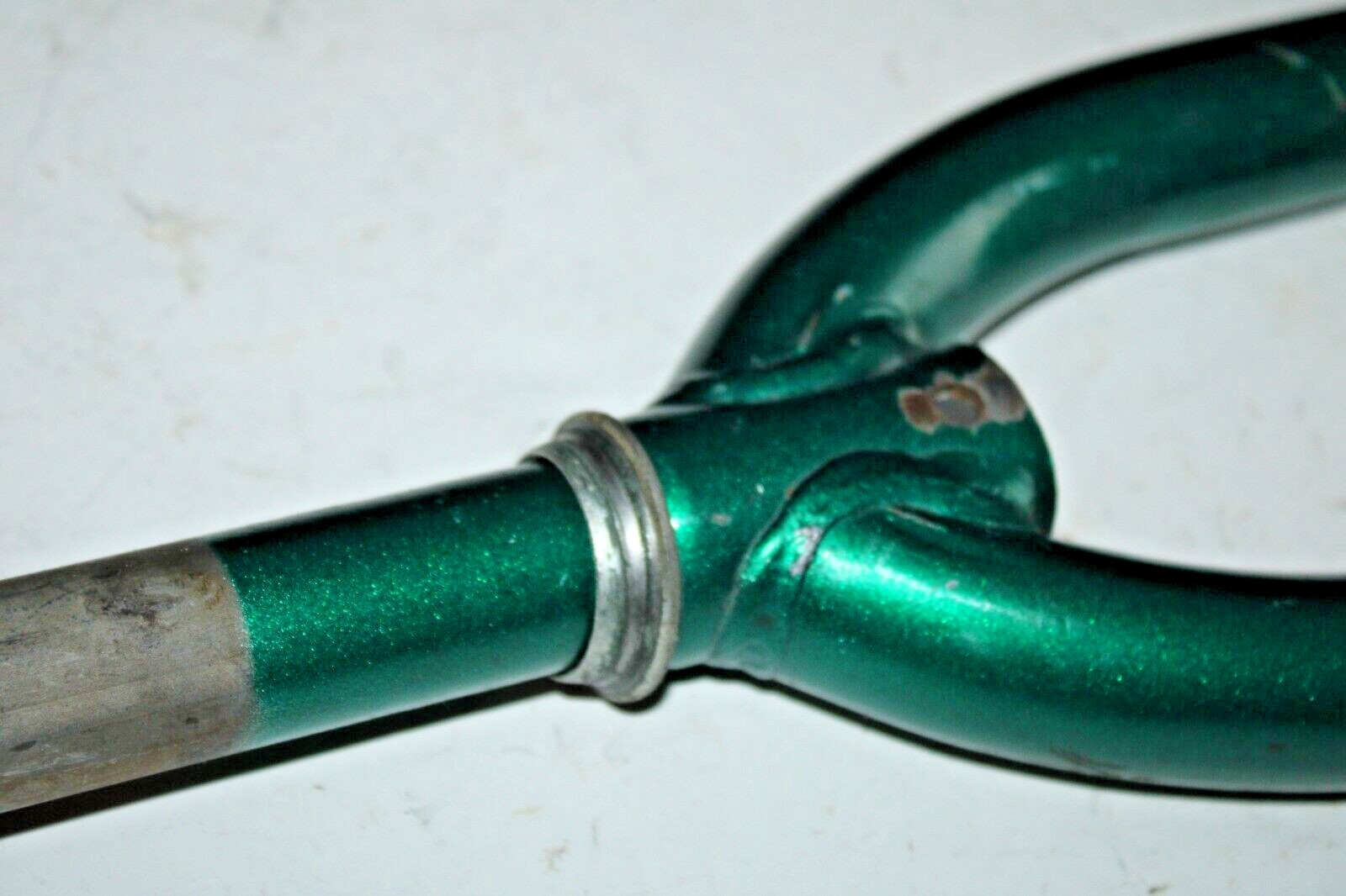 Vintage Touring Road Bike Fork 1″ Threaded 170mm Green Steel Hybrid USA Shipper