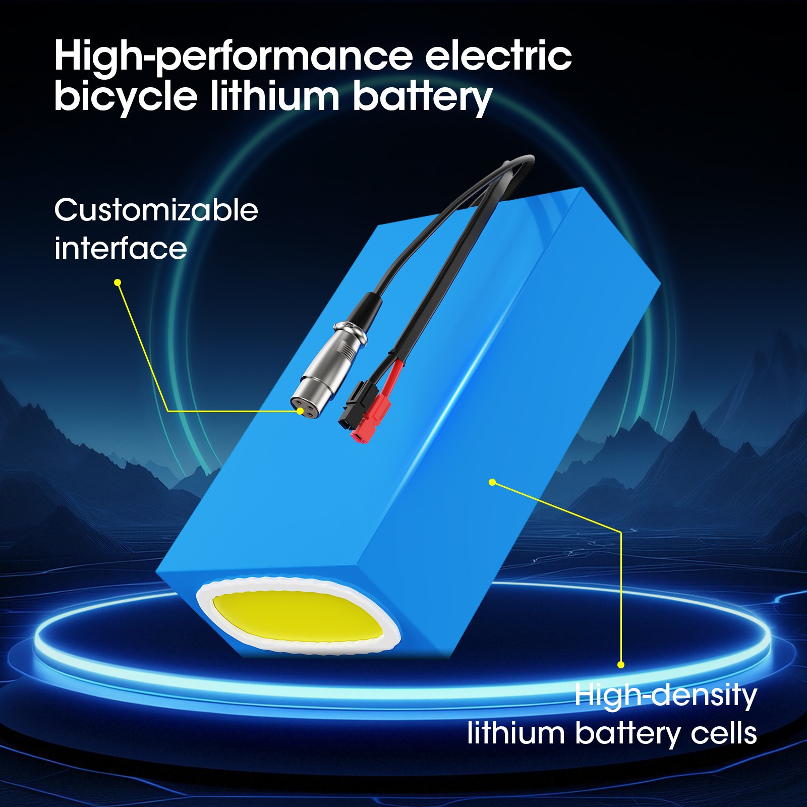 Ebike Battery 36V 48V 52V 60V 72V 40Ah 30Ah Lithium for 0-5000W Motor Waterproof