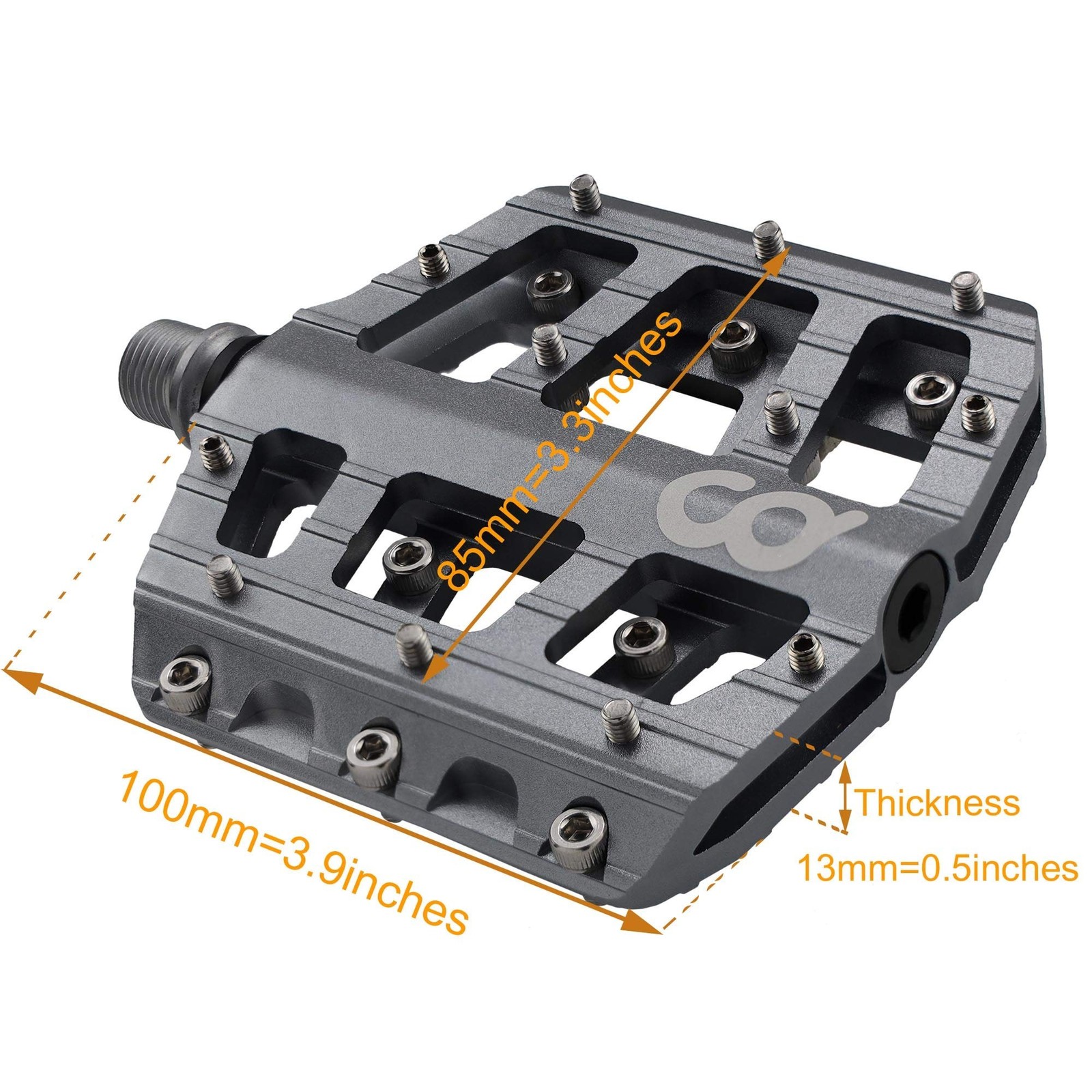 CyclingDeal Flat Mountain BMX/MTB Aluminum Bike Sealed Bearing Pedals – Large…