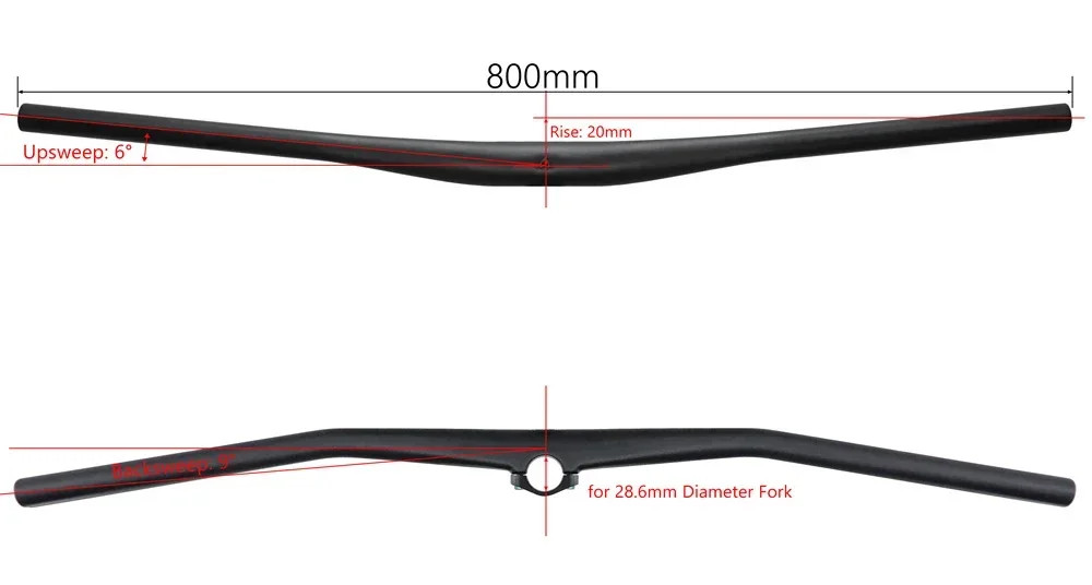 Carbon AM MTB Handlebar Mountain Bike Integrated Handlebar with Computer Mount