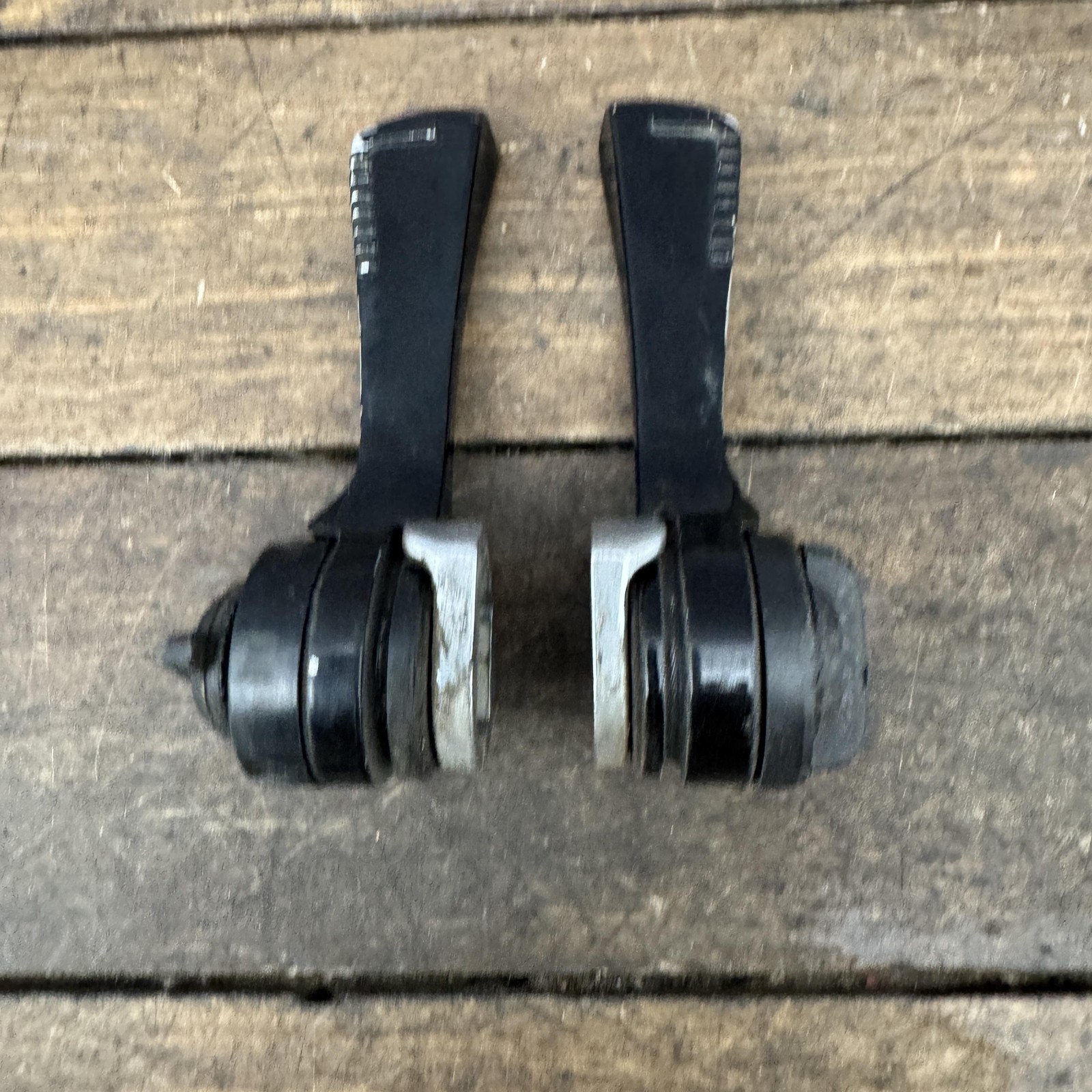 Vintage Suntour Accushift 7-Speed Down Tube Shifters Black Lightning Braze-On