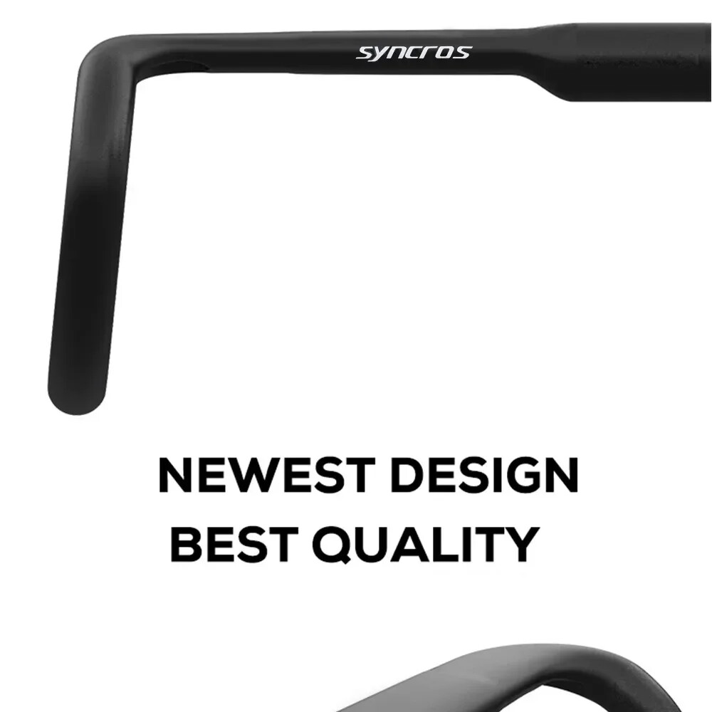Road Bike Handlebar 380mm/400mm/420mm/440mm Black Matt Fully Internal Routing